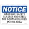 Signmission OSHA Sign, Hard Hat Glasses And Steel Toe Boots, 18in X 12in Plastic, 18" W, 12" H, Landscap OS-NS-P-1218-L-13264 - alternate 1